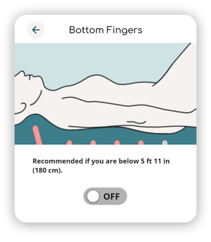 App settings - Bottom fingers